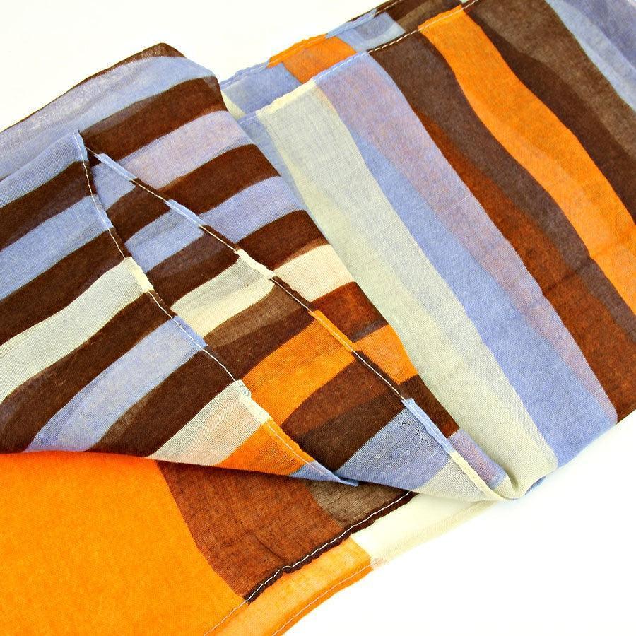 White Funky Stripes Polyester Scarf - Jewelry Store by Erik Rayo