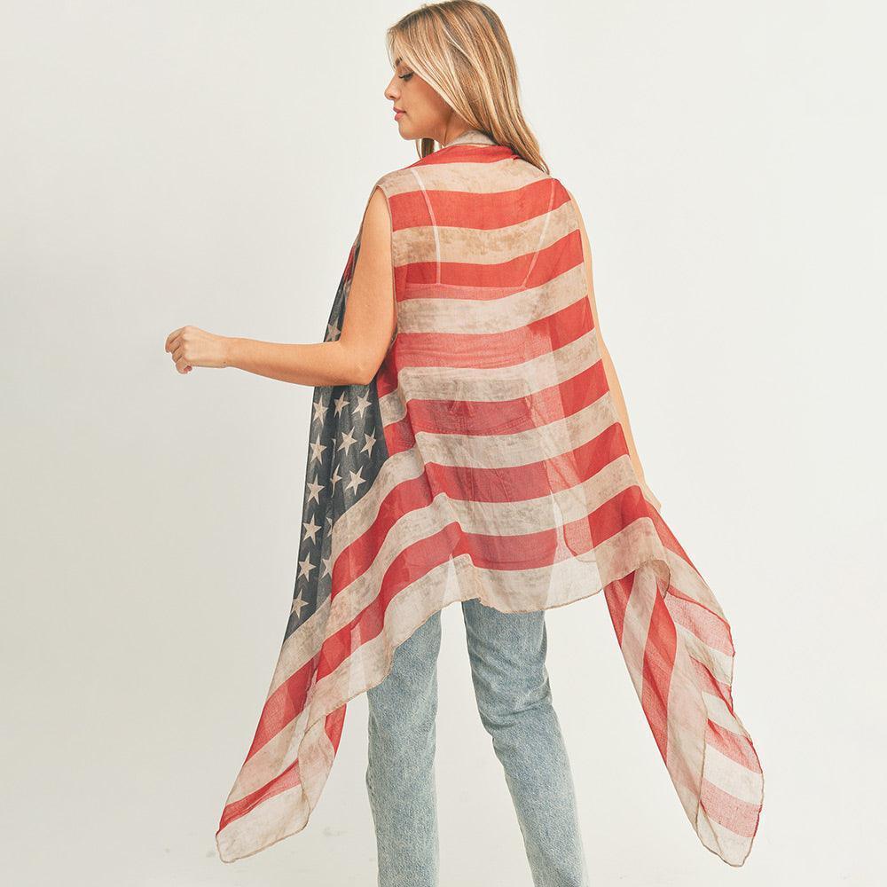 Vintage American Flag Vest Poncho - Jewelry Store by Erik Rayo