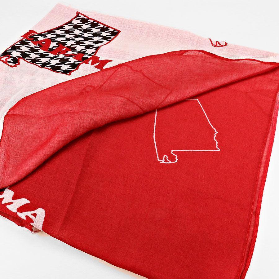 Red "Alabama" Polyester Infinity Scarf - Jewelry Store by Erik Rayo