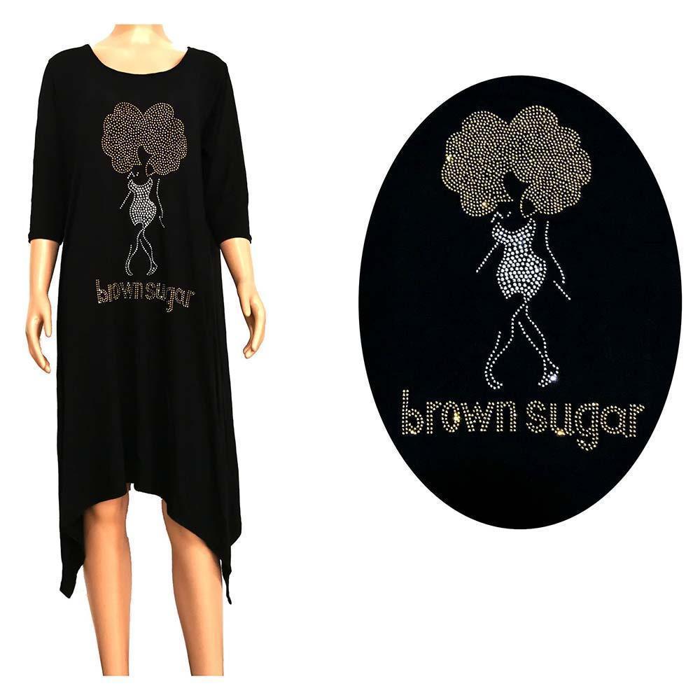 Black 'Brown Sugar' Crystal Embellished Dress - Jewelry Store by Erik Rayo
