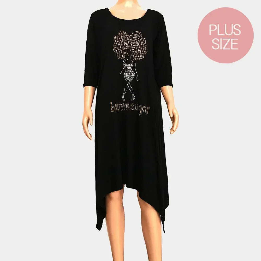Black 'Brown Sugar' Crystal Embellished Dress - Jewelry Store by Erik Rayo