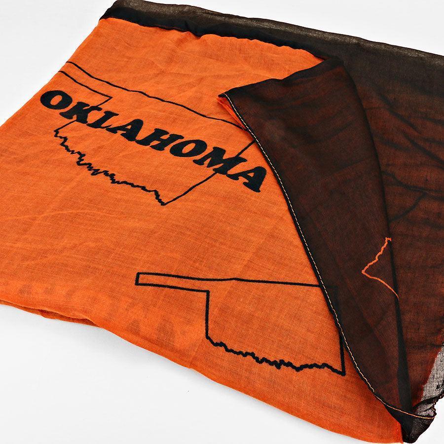 Orange "Oklahoma" Polyester Infinity Scarf - Jewelry Store by Erik Rayo