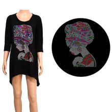 Load image into Gallery viewer, Black Girl Crystal Embellished Long Sleeve Top
