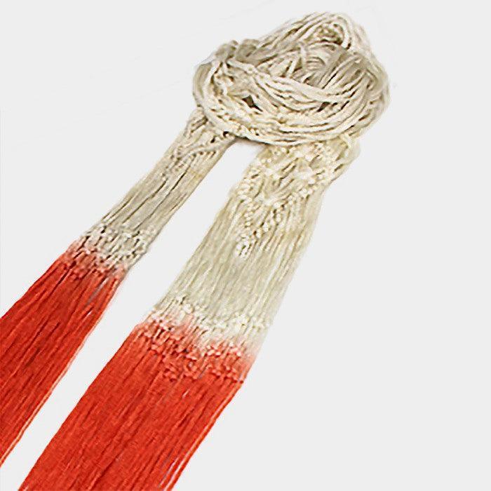 Orange Thin ombre rope scarf - Jewelry Store by Erik Rayo