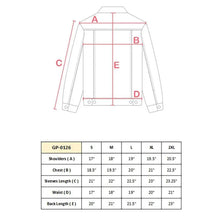 Load image into Gallery viewer, Denim Leopard Patterned Stiletto Heel Back Accented Denim Jacket
