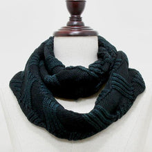 Load image into Gallery viewer, Green Funky Acrylic Infinity Scarf
