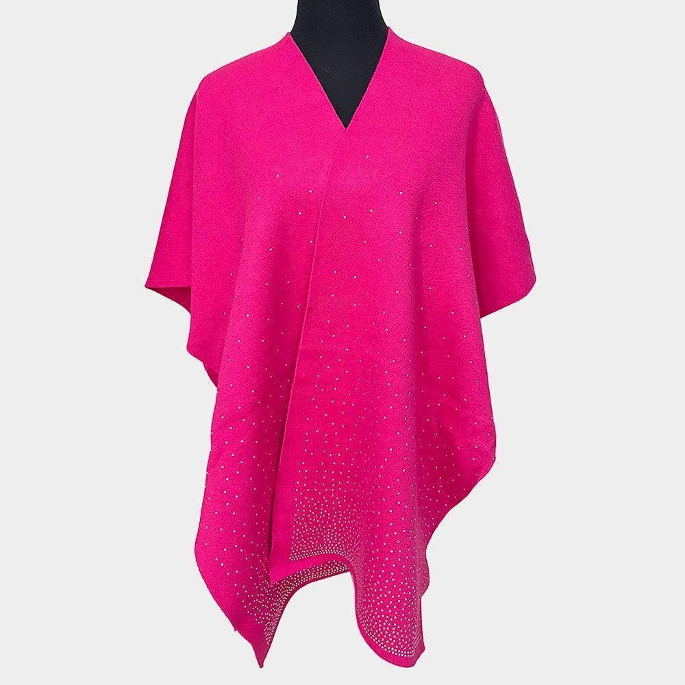 Fuchsia Bling Solid Ruana Poncho - Jewelry Store by Erik Rayo