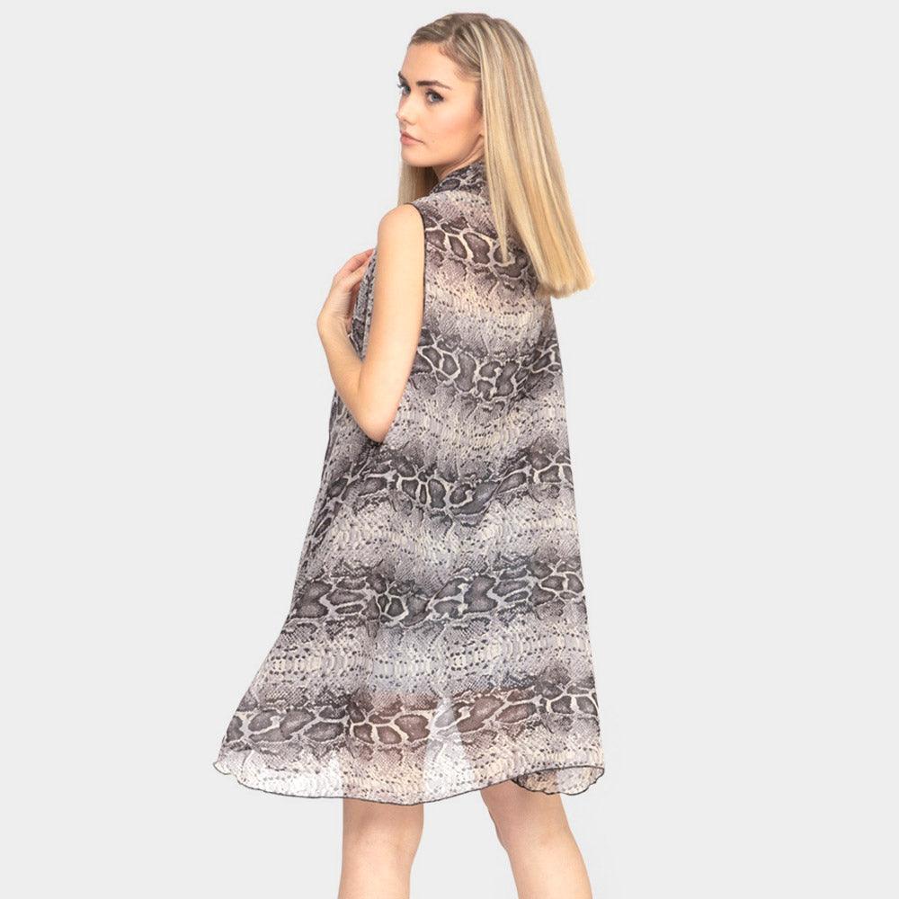 Gray Snake Skin Patterned Vest - Jewelry Store by Erik Rayo