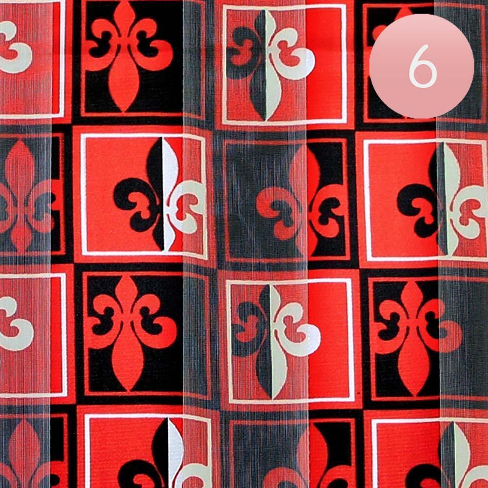 Red 6PCS - Silk Feel Fleur De Lis Print Scarf - Jewelry Store by Erik Rayo