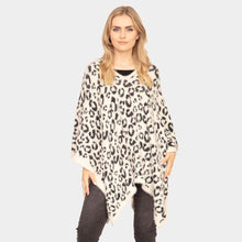 Load image into Gallery viewer, Ivory Leopard Printed Poncho
