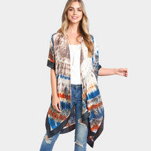 Load image into Gallery viewer, Tie Dye Boho Printed Cover Up Kimono Poncho
