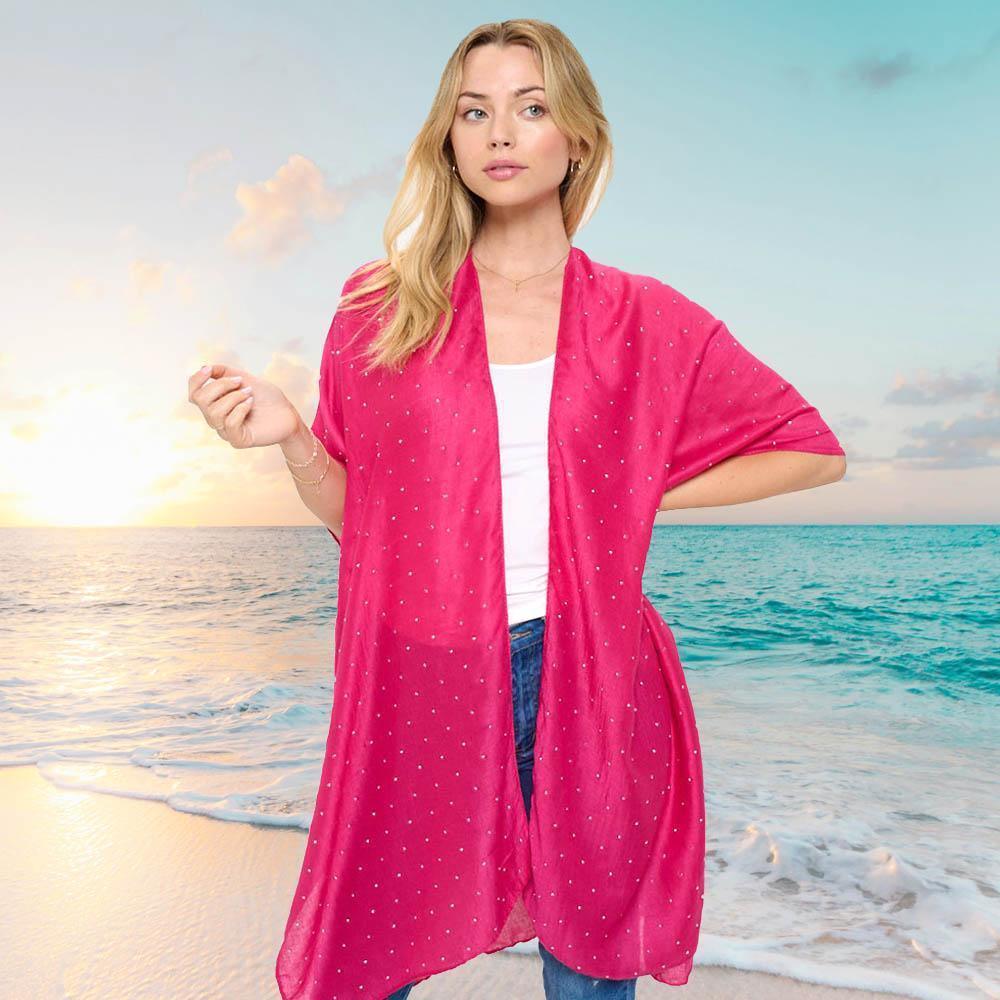 Silver Bling Studded Embellished Kimono Poncho - Jewelry Store by Erik Rayo