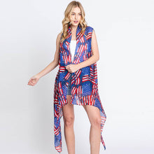 Load image into Gallery viewer, American USA Flag Vest Poncho

