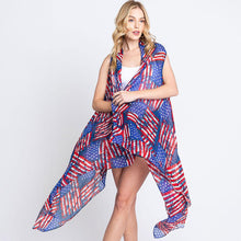 Load image into Gallery viewer, American USA Flag Vest Poncho
