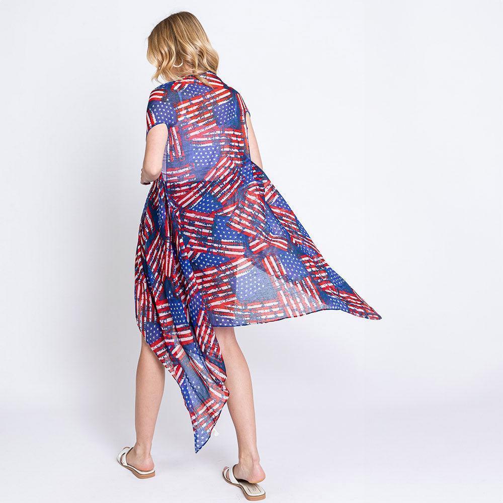 American USA Flag Vest Poncho - Jewelry Store by Erik Rayo