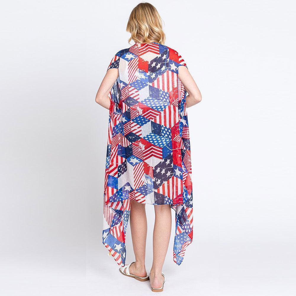 American USA Flag Vest Poncho - Jewelry Store by Erik Rayo