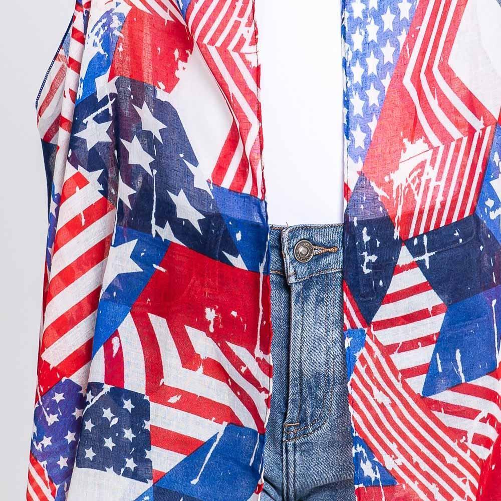 American USA Flag Vest Poncho - Jewelry Store by Erik Rayo