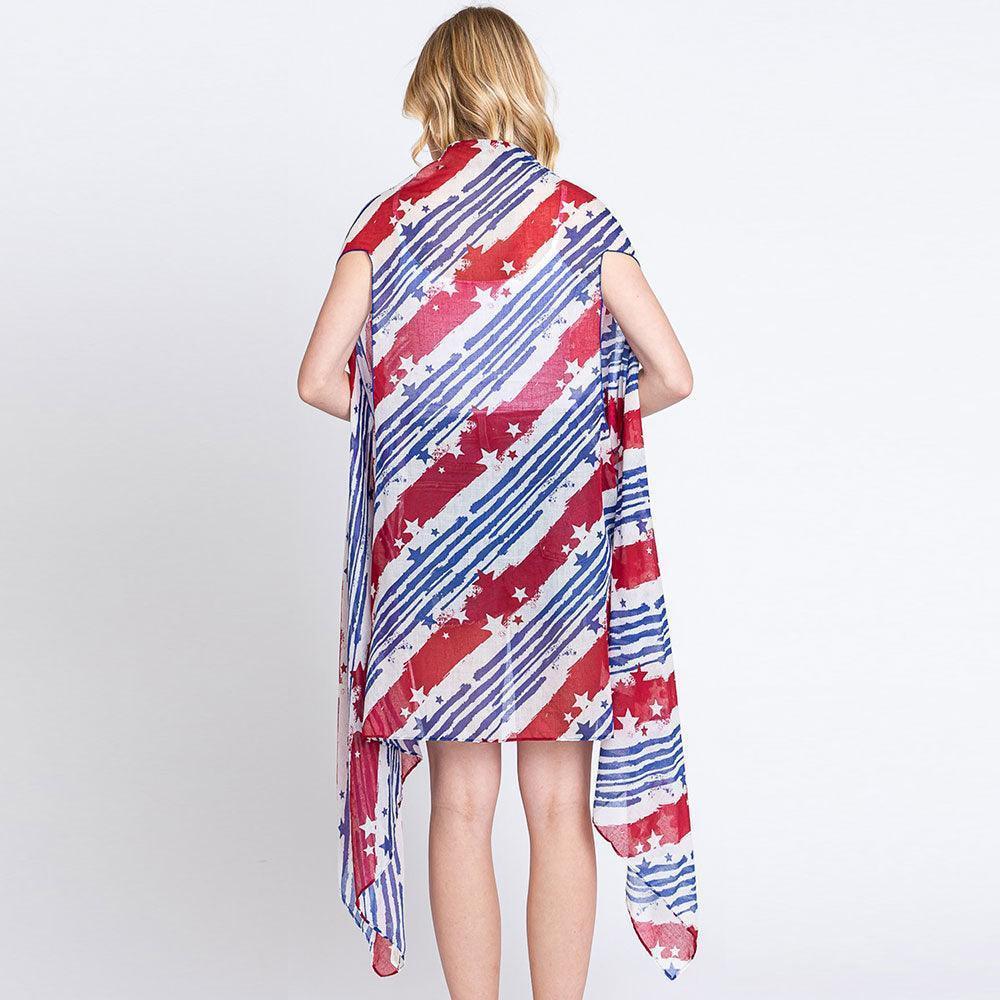 American USA Flag Vest Poncho - Jewelry Store by Erik Rayo