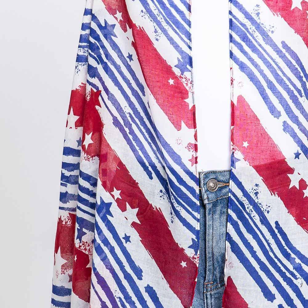 American USA Flag Vest Poncho - Jewelry Store by Erik Rayo