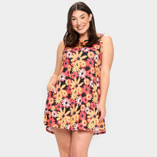 Load image into Gallery viewer, Yellow Bloom Flower Patterned A-Line Dress
