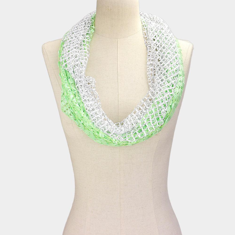 White 2PCS - Net Infinity Scarf - Jewelry Store by Erik Rayo