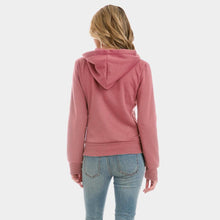 Load image into Gallery viewer, Fuchsia Fuchsia Zip Up Hoodies Sweater
