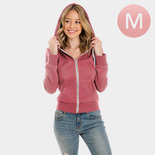 Load image into Gallery viewer, Fuchsia Fuchsia Zip Up Hoodies Sweater

