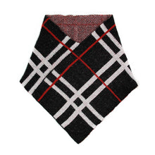 Load image into Gallery viewer, Black Plaid Pattern Tube Scarf
