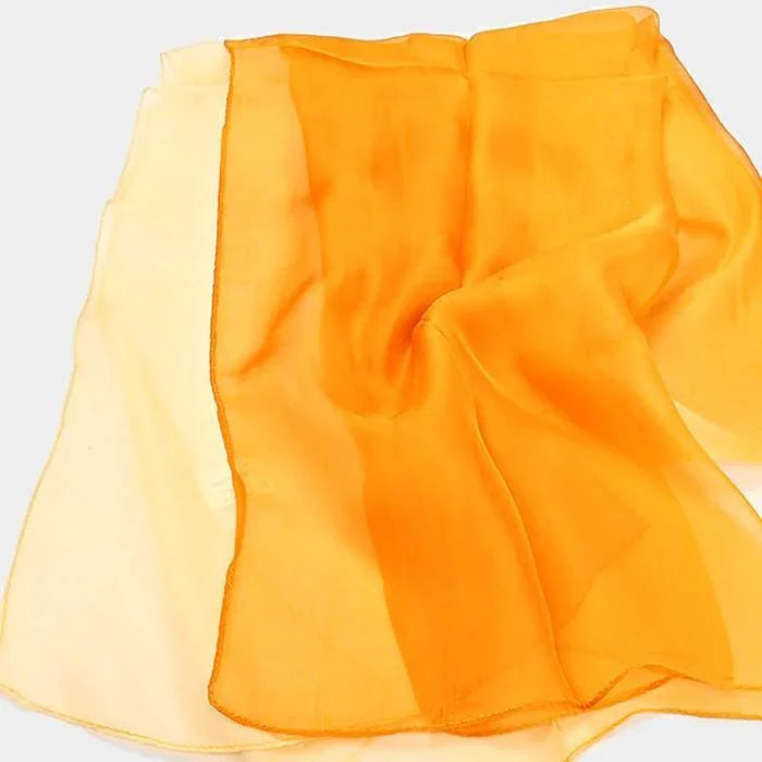 Yellow Ombre silk scarf - Jewelry Store by Erik Rayo