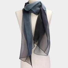 Load image into Gallery viewer, Black Ombre Oblong Scarf
