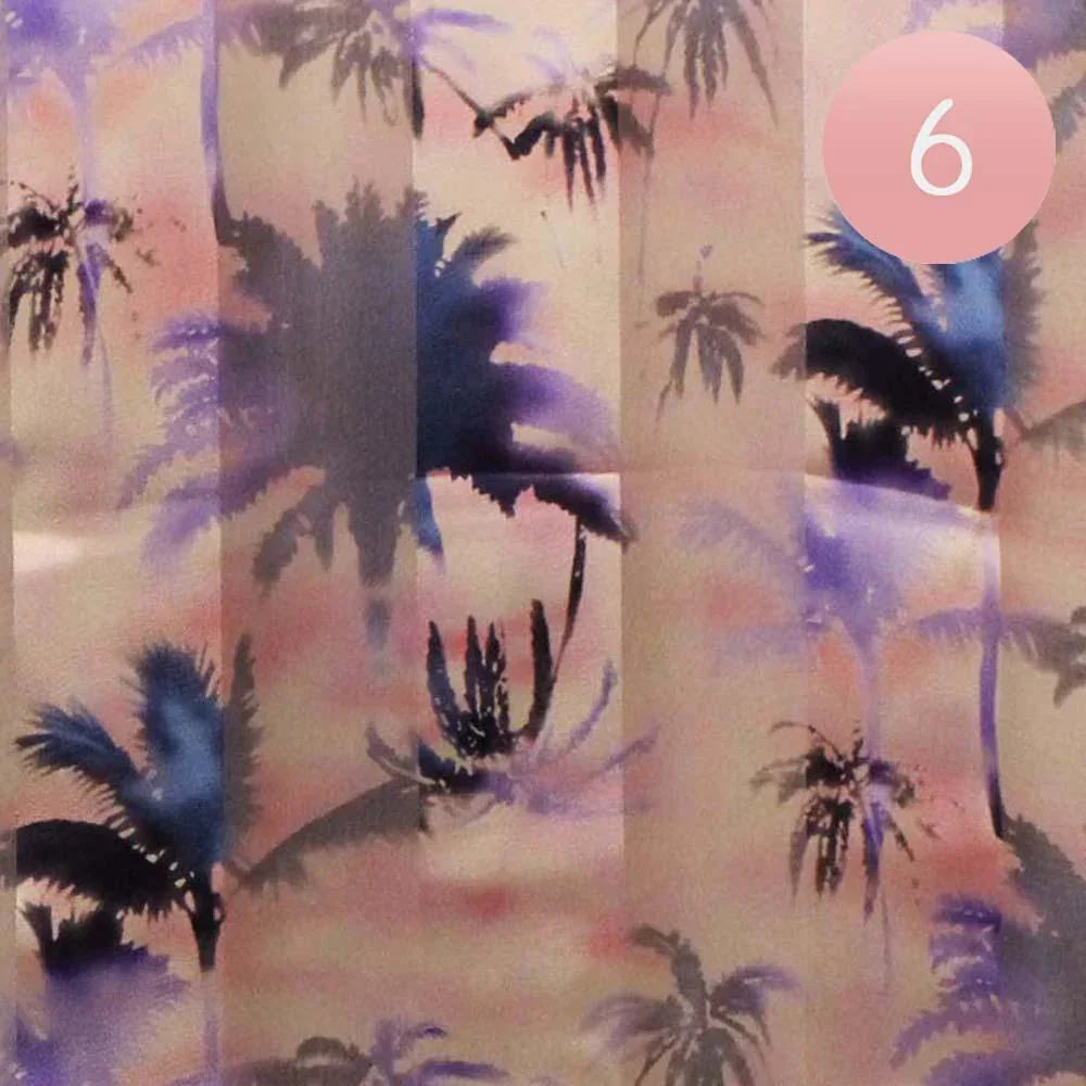 Pink 6PCS - Palm Island Satin Oblong Scarf - Jewelry Store by Erik Rayo
