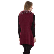 Load image into Gallery viewer, Navy Solid Color Faux Fur Trim Detail Vest
