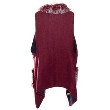 Load image into Gallery viewer, Navy Solid Color Faux Fur Trim Detail Vest
