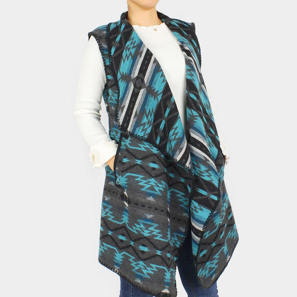 Green Western Knit Pocket Vest - Jewelry Store by Erik Rayo