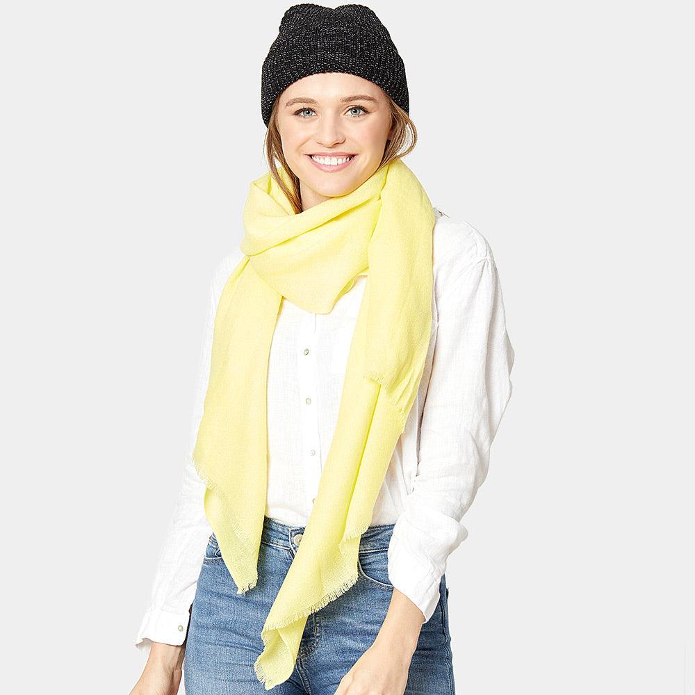 Yellow Solid Scarf