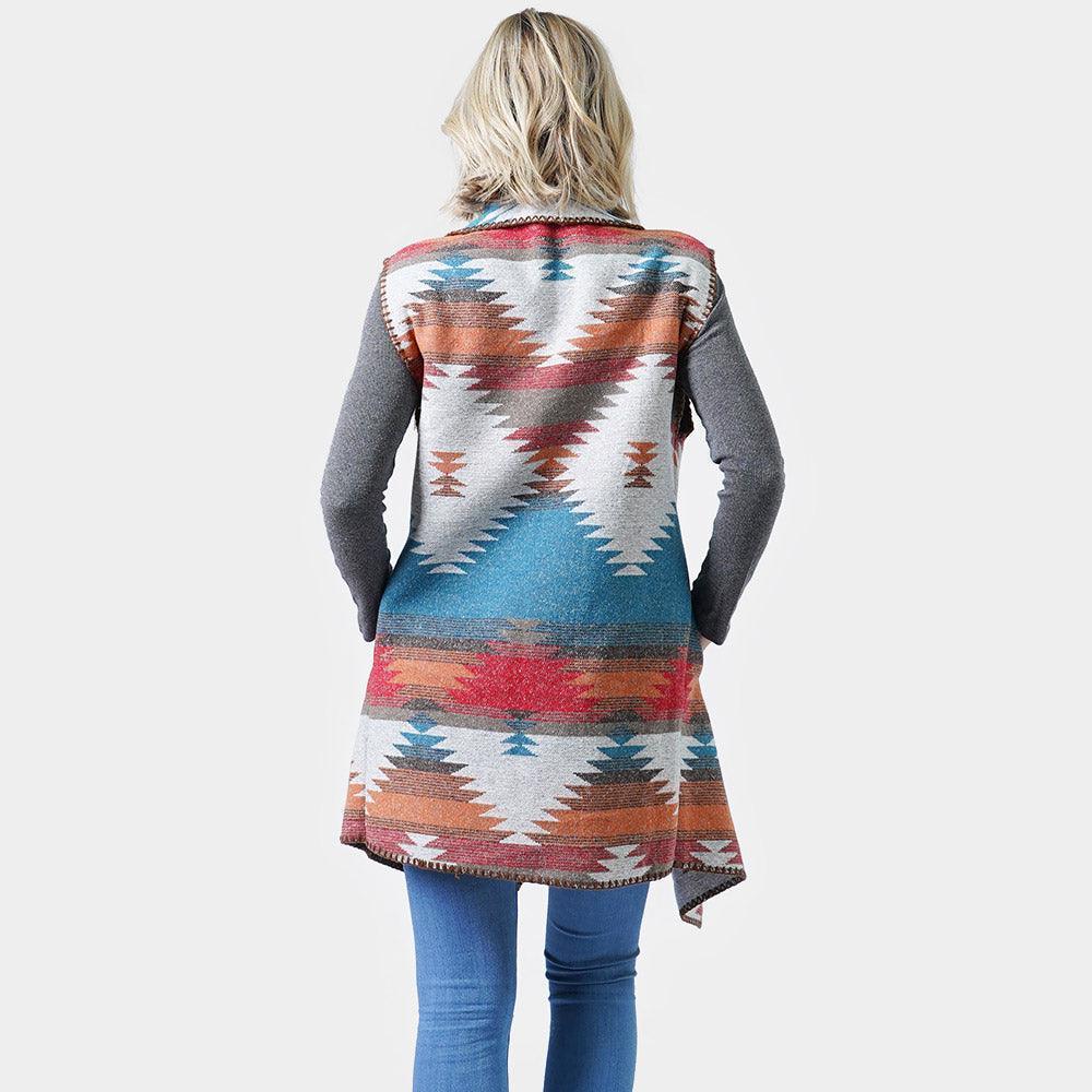 Teal Western Print Vest - Jewelry Store by Erik Rayo