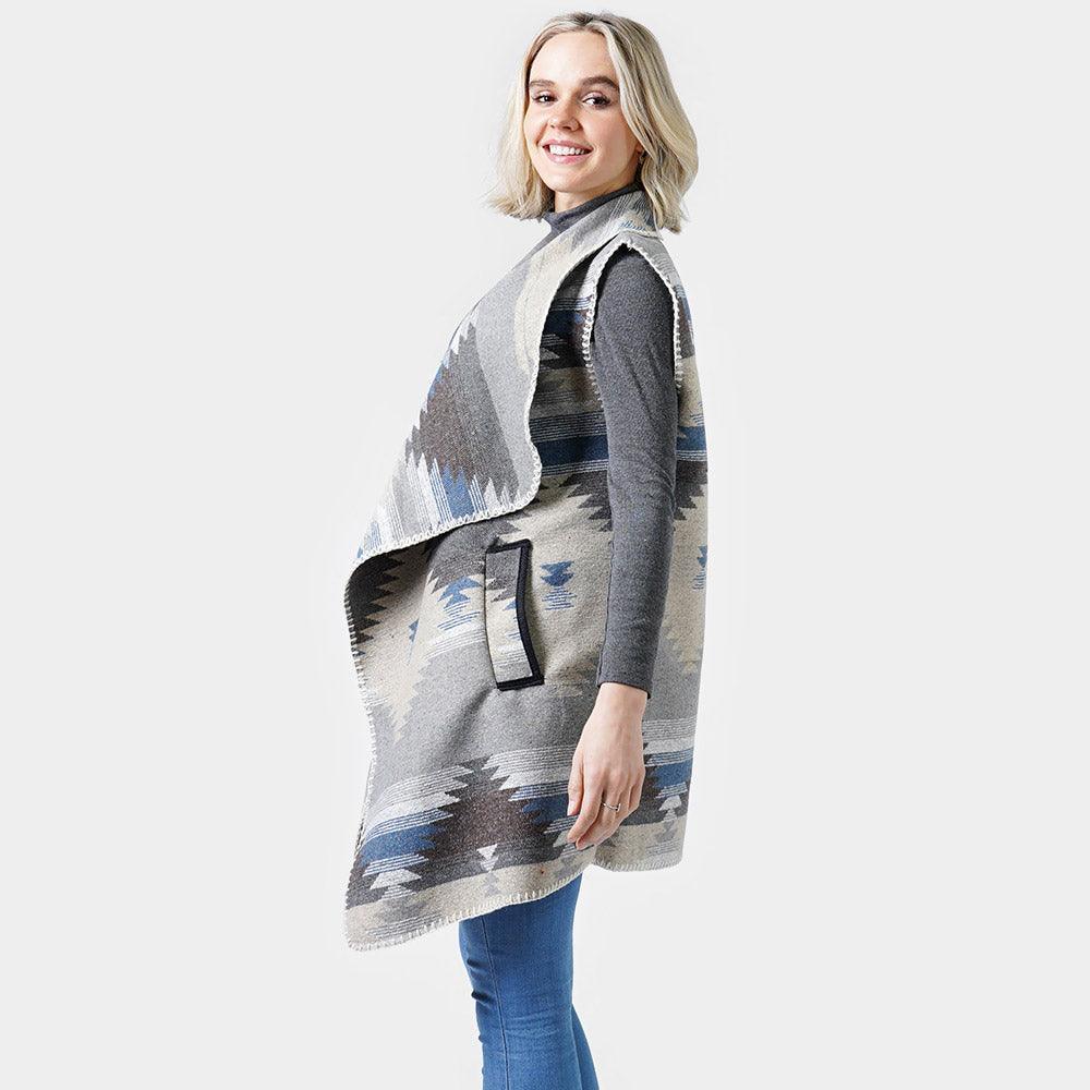 Taupe Western Print Vest - Jewelry Store by Erik Rayo