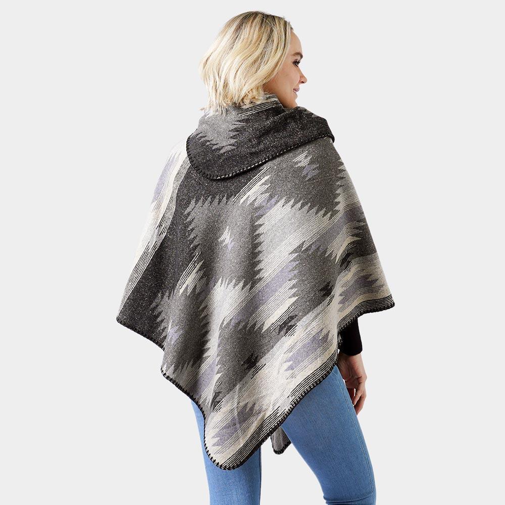 Black Western Pattern Poncho - Jewelry Store by Erik Rayo