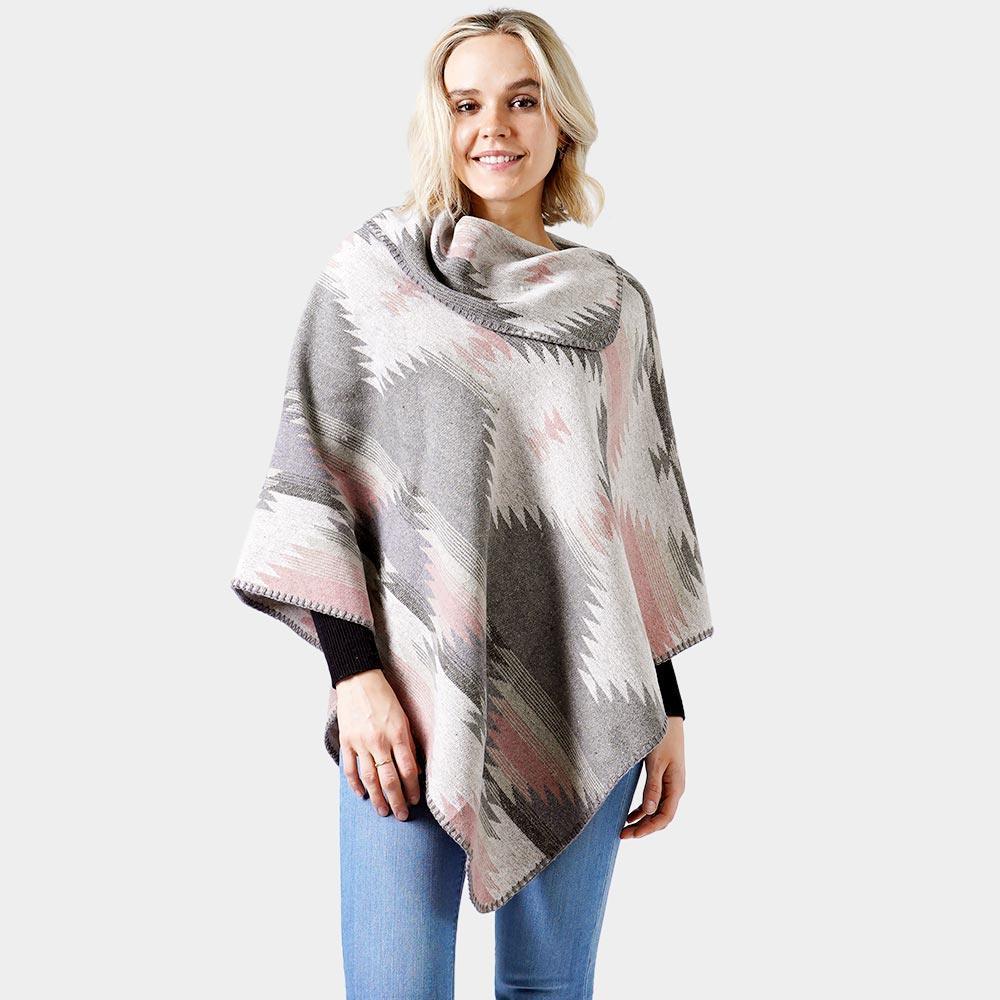Gray Western Pattern Poncho - Jewelry Store by Erik Rayo