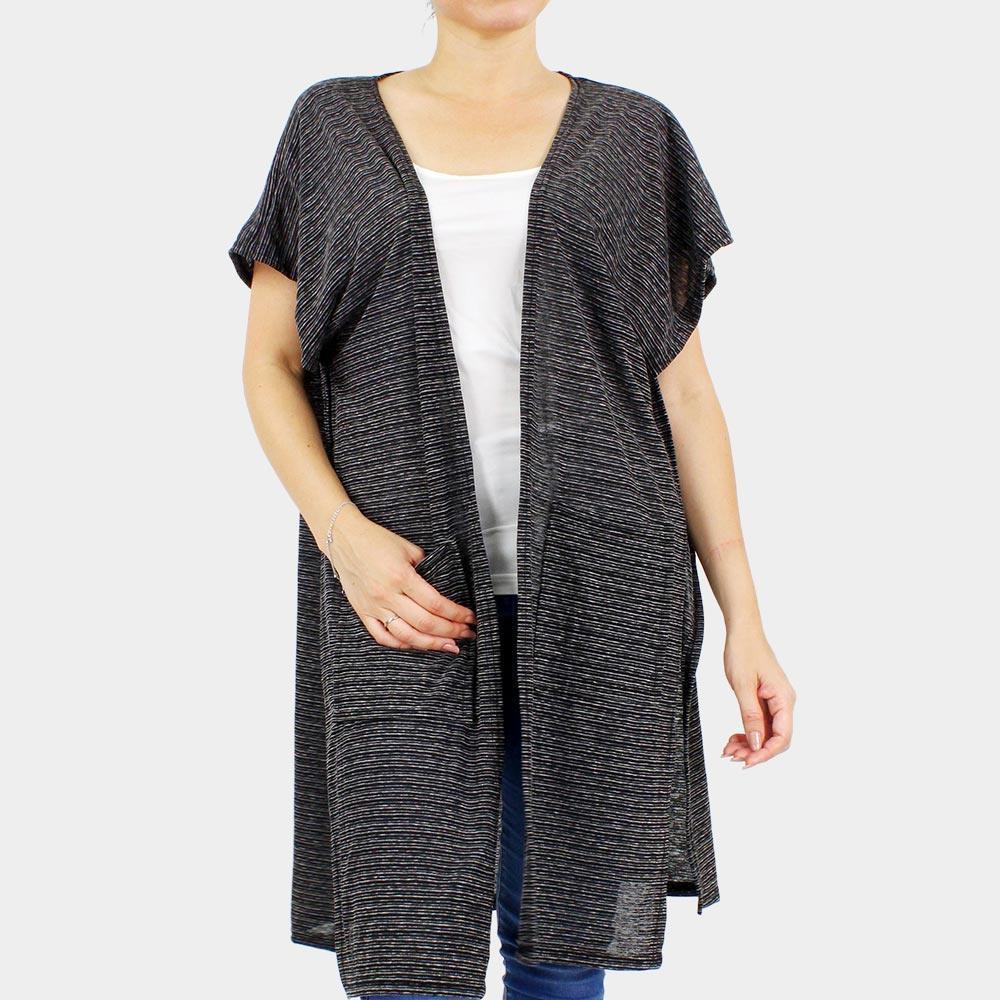 Black Front Pockets Jersey Vest - Jewelry Store by Erik Rayo