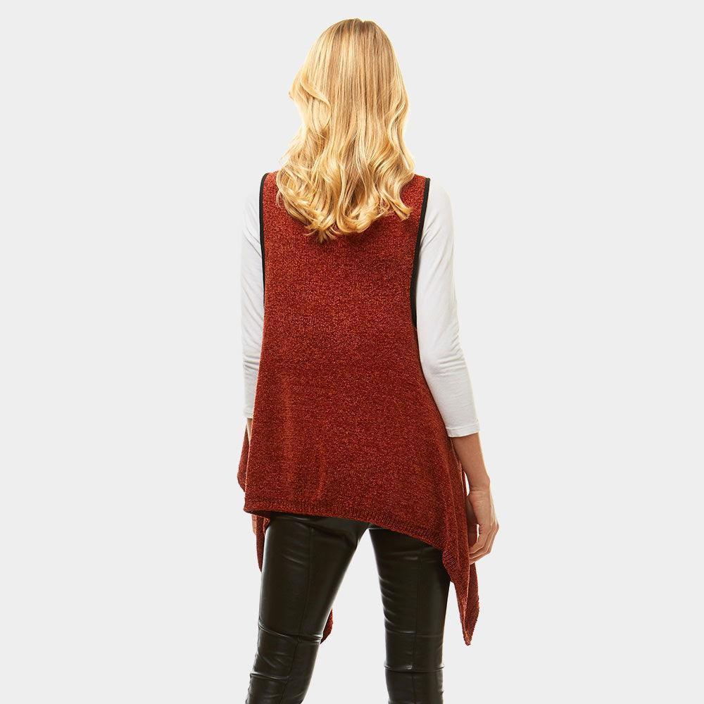 Coral Solid Chenille Vest - Jewelry Store by Erik Rayo