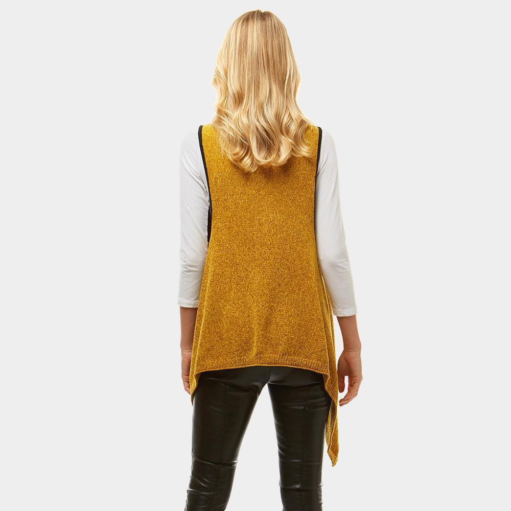 Mustard Solid Chenille Vest - Jewelry Store by Erik Rayo