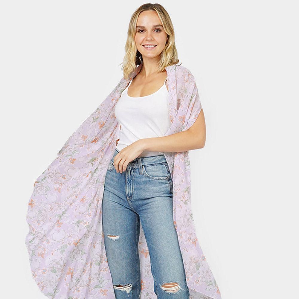 Lavender Flower Printed Round Vest - Jewelry Store by Erik Rayo