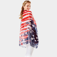 Load image into Gallery viewer, Navy USA Flag Oblong Scarf
