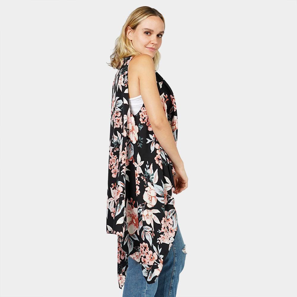 Black Flower Printed Vest - Jewelry Store by Erik Rayo