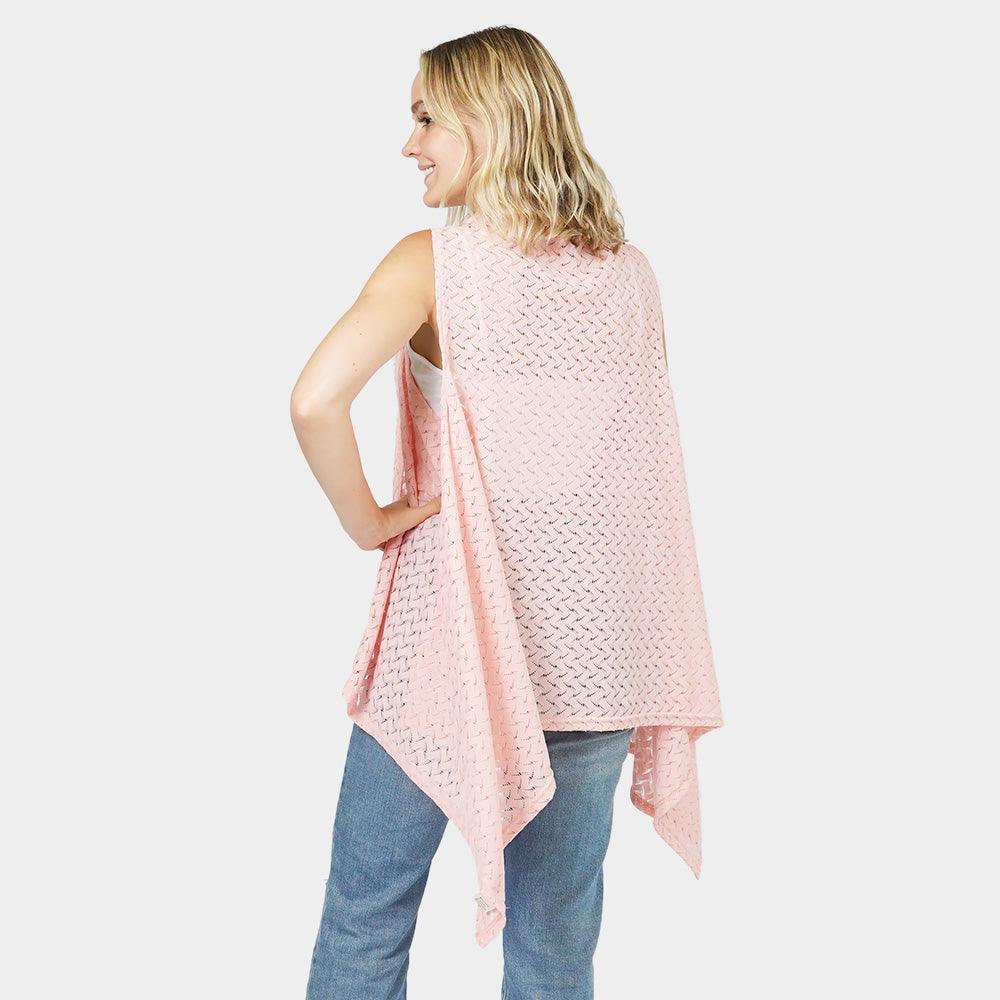 Coral Chevron Textured Vest - Jewelry Store by Erik Rayo