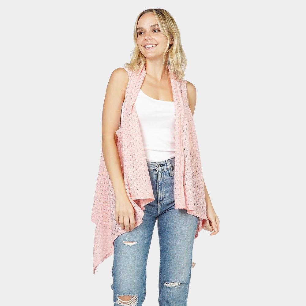 Coral Chevron Textured Vest - Jewelry Store by Erik Rayo