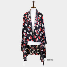 Load image into Gallery viewer, Black Abstract Floral Vest Cover up
