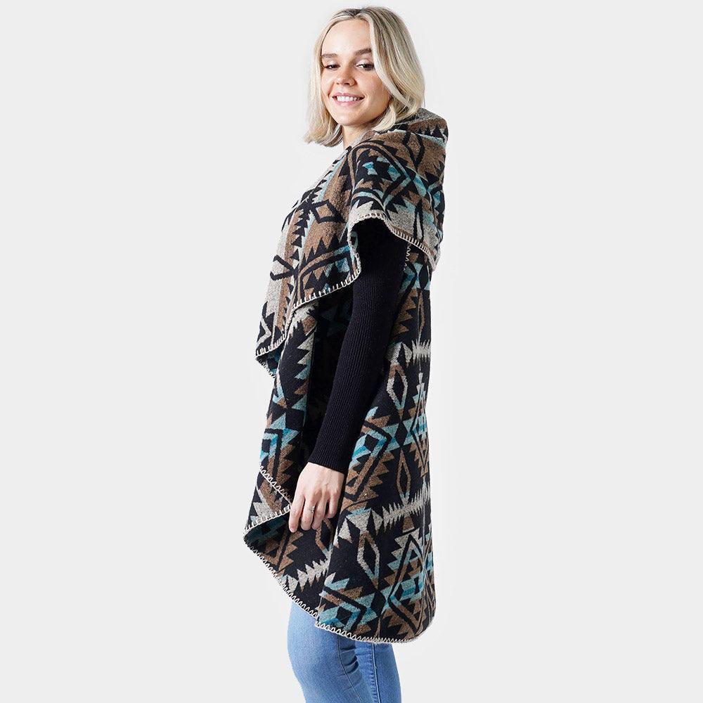 Black Western Pattern Reversible Shawl Vest - Jewelry Store by Erik Rayo