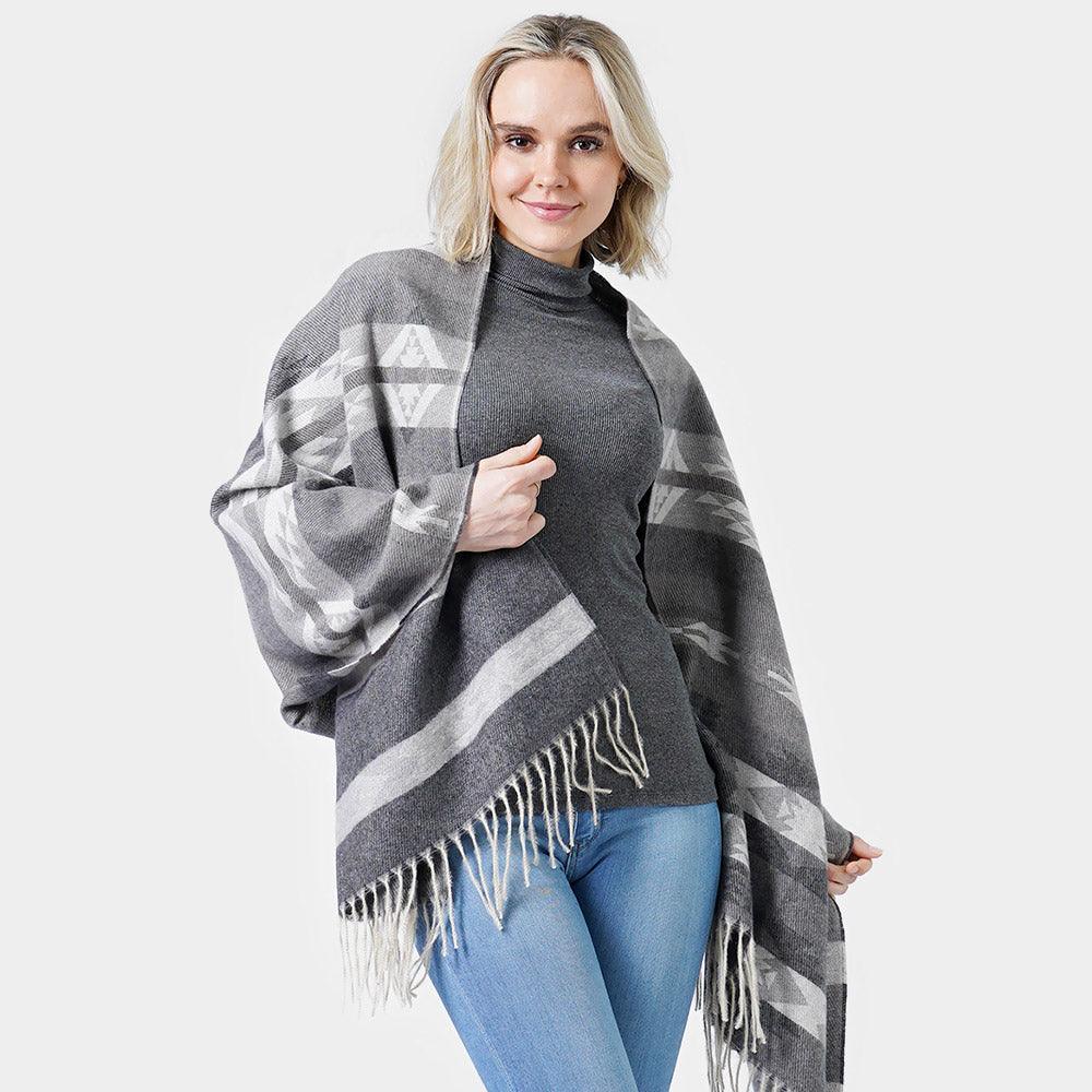 Black Western Pattern Woven Scarf/Shawl - Jewelry Store by Erik Rayo